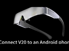 OEM & ODM 41 Degree FOV 1080P 143 Inch HDMI Head Mounted Display Dengan 2 Speaker