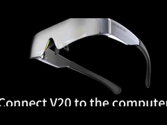 0.49 inci 1080P AR Smart Glasses 2000 Nits Dengan HDMI Interface