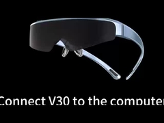 1080P OLED 43° FOV 1800 Nits AR Smart Glasses 0~-600° Dioptor HMD 3D Glasses Dengan USB-C