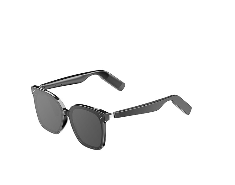 BT 5.3 Bluetooth Smart Sunglasses untuk Mendengarkan Musik 110 mAh * 2 8-10 Jam Hitam