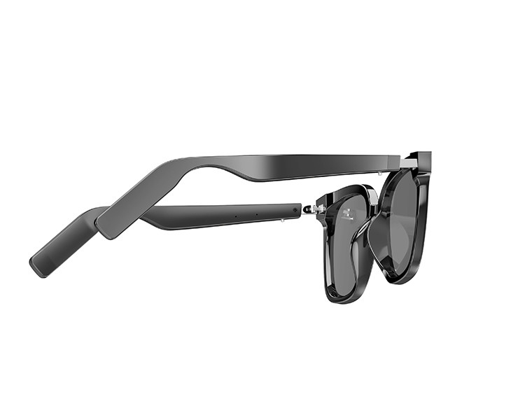 BT 5.3 Bluetooth Smart Sunglasses untuk Mendengarkan Musik 110 mAh * 2 8-10 Jam Hitam