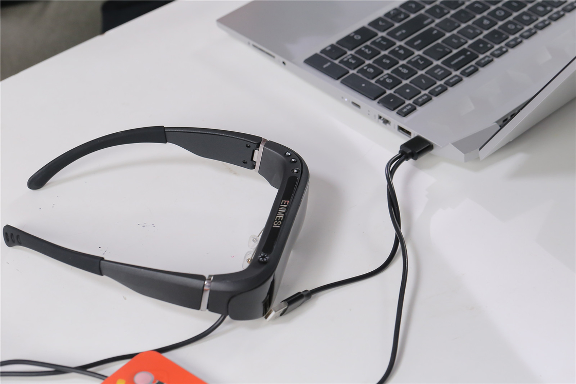 1080 P HDMI & USB C 43 derajat 3D VR Smart Glasses Untuk Menonton Film & Game