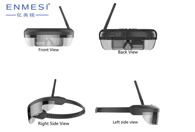 Layar LCD Kacamata Video Bermata HDMI Resolusi Tinggi Penundaan Singkat Untuk Drone