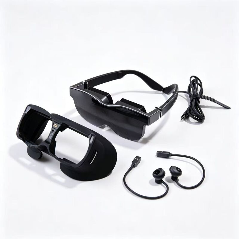 70° FOV 1080P Resolusi VR Smart Glasses dengan Pengaturan Diopter dan Konektivitas USB-C
