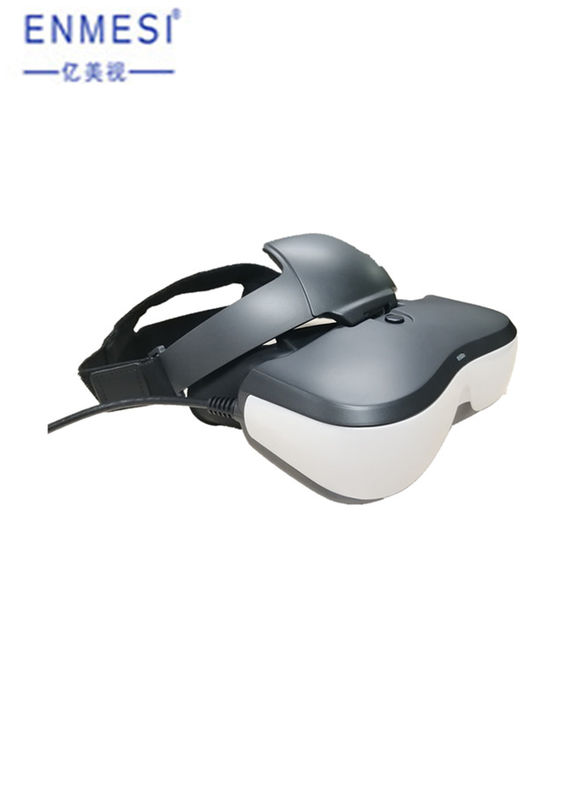 Layar Terpasang di Kepala Portabel Input HDMI TFT LCD Helm FOV Besar 3D VR