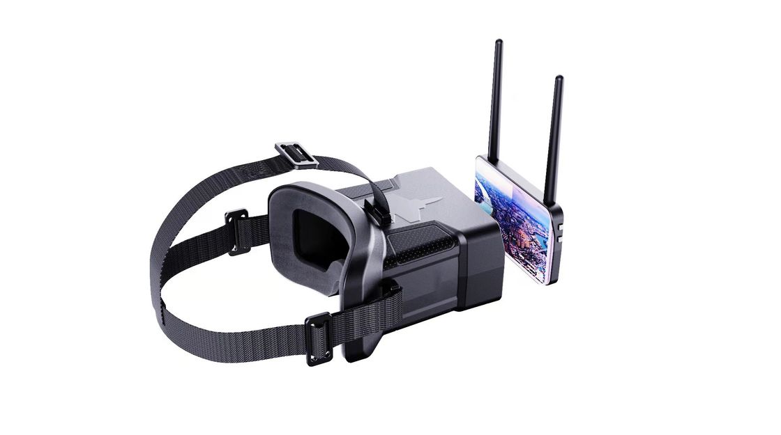 Kacamata FPV Resolusi HD 480x272 FOV 0-120° dengan Baterai 600mAh untuk Headset Drone