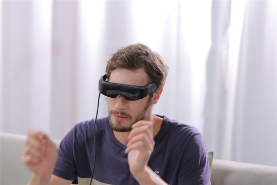 Custom 3D VR Reality Glasses 1080P 43 Degree FOV Head Mounted Display