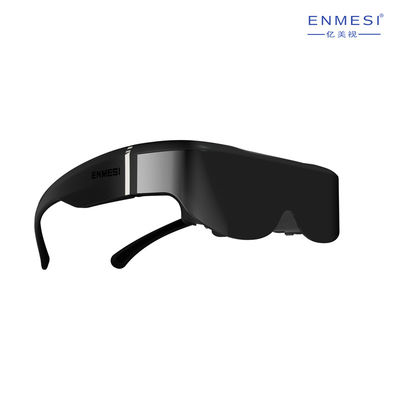 Kacamata 3D 200 Inch HMD Teropong Head Mounted Display 1.65W